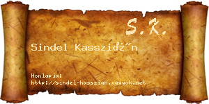 Sindel Kasszián névjegykártya